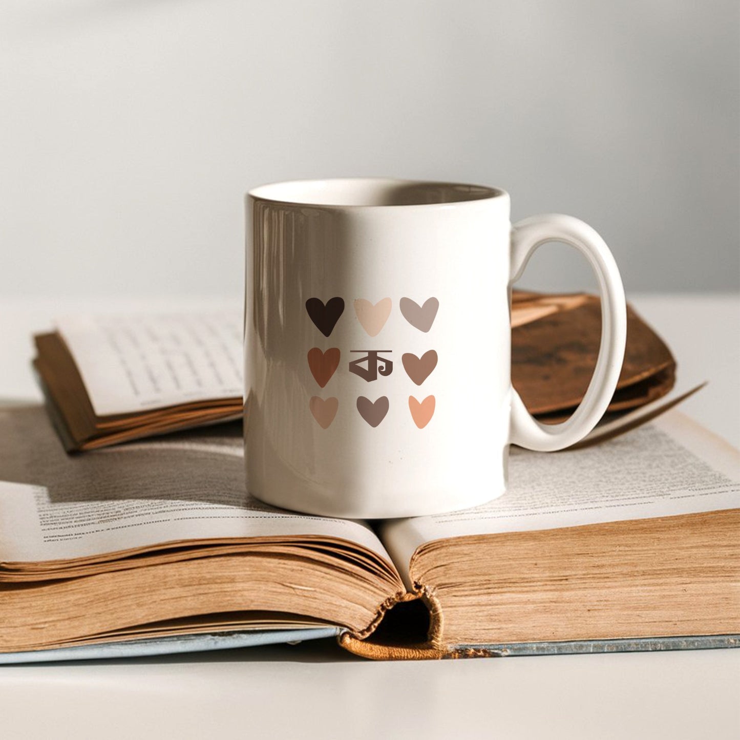 Brown Hearts Mug